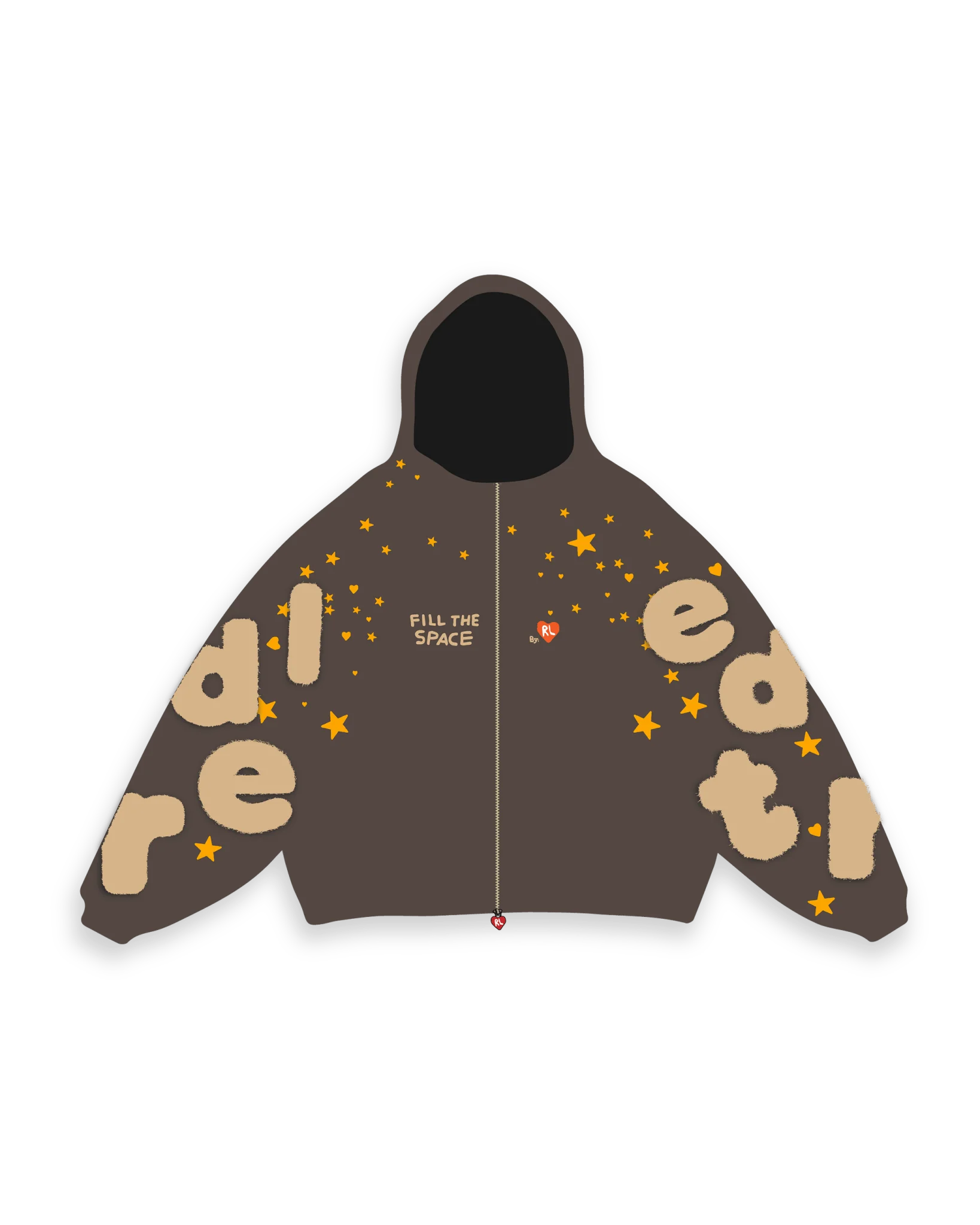 Fill The Space Appliqué Scattered Zip Up