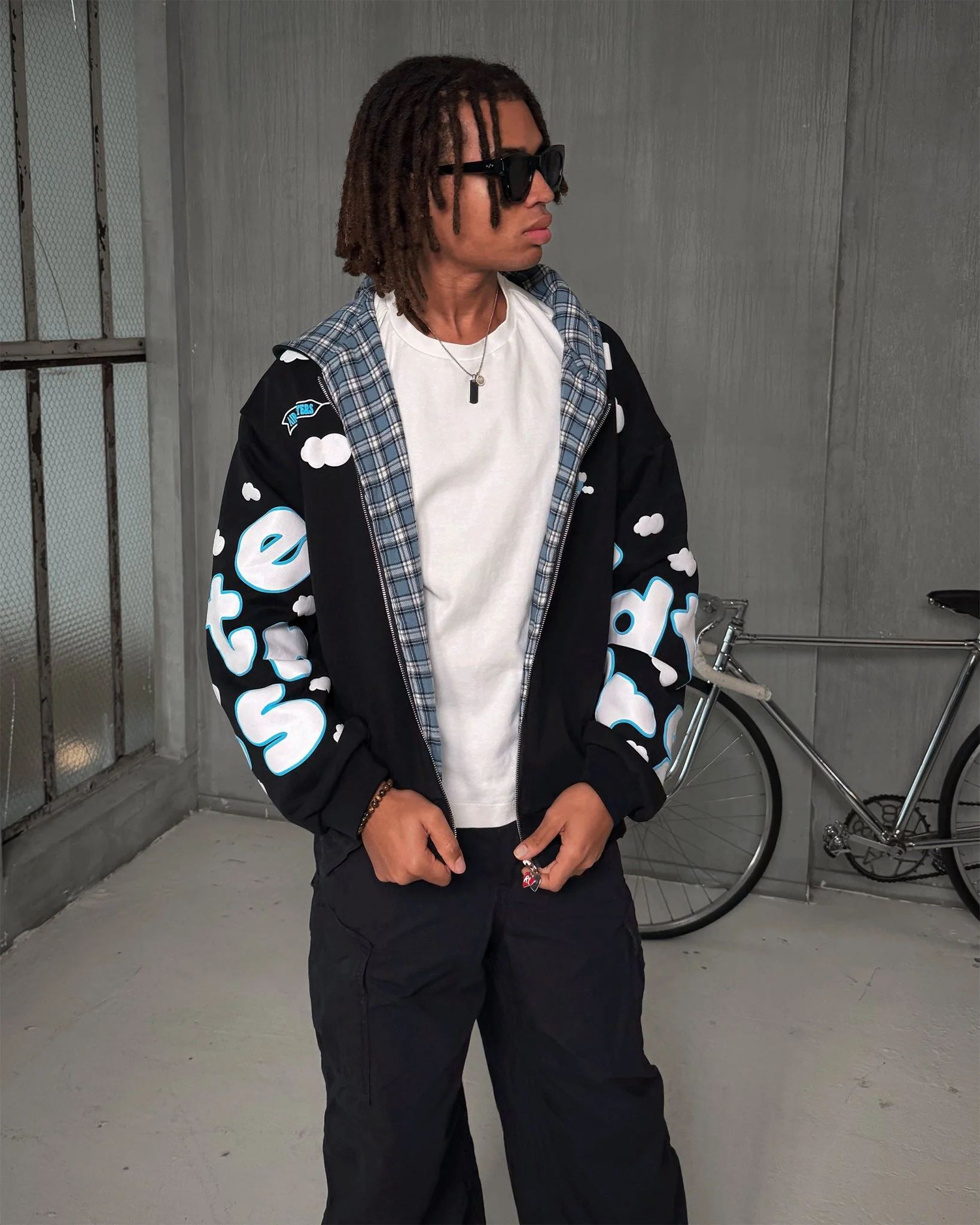 Fly Me To The Moon Scattered Zip Up - Black - Image 11