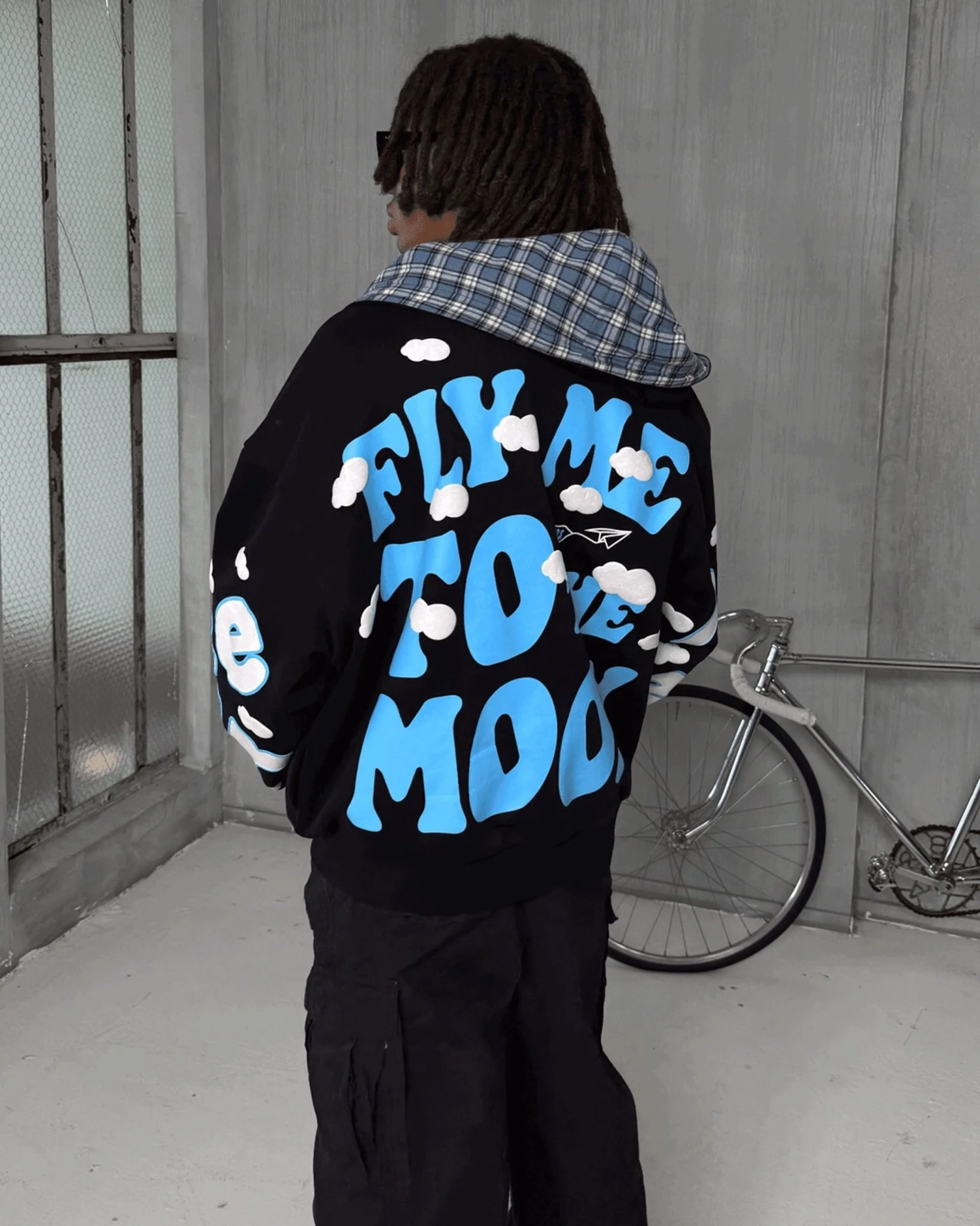 Fly Me To The Moon Scattered Zip Up - Black - Image 7