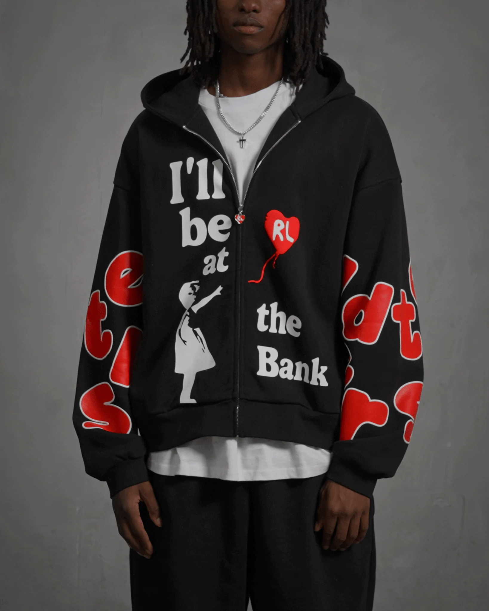 I'll Be At The Bank Scattered Zip Up - Image 3