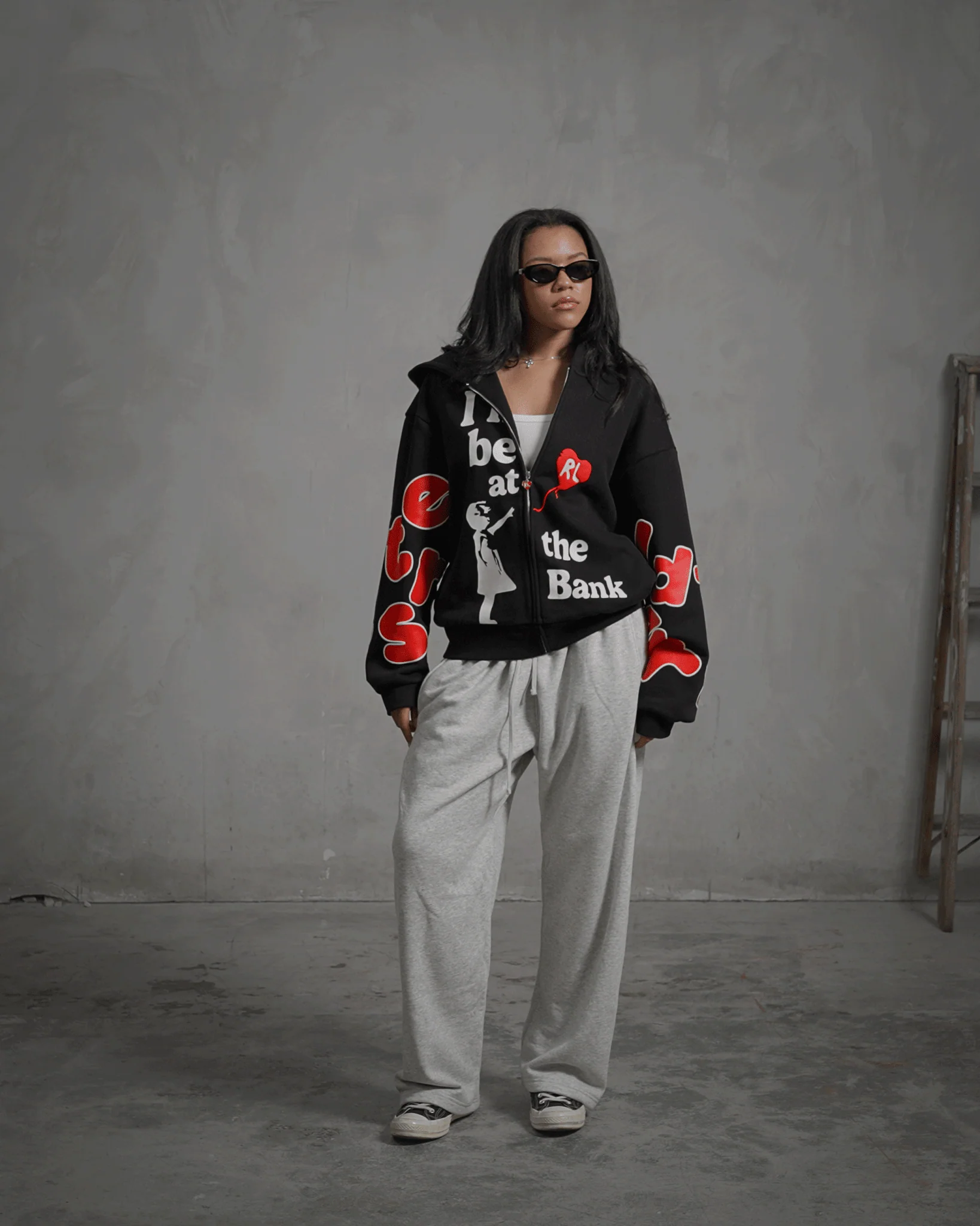 I'll Be At The Bank Scattered Zip Up - Image 6