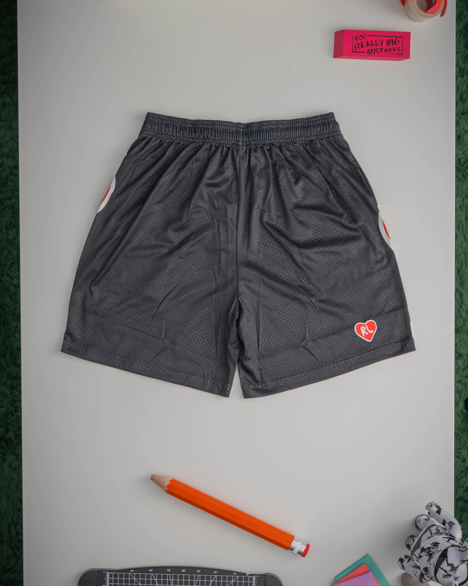 Letters Mesh Shorts - Varsity - Image 3