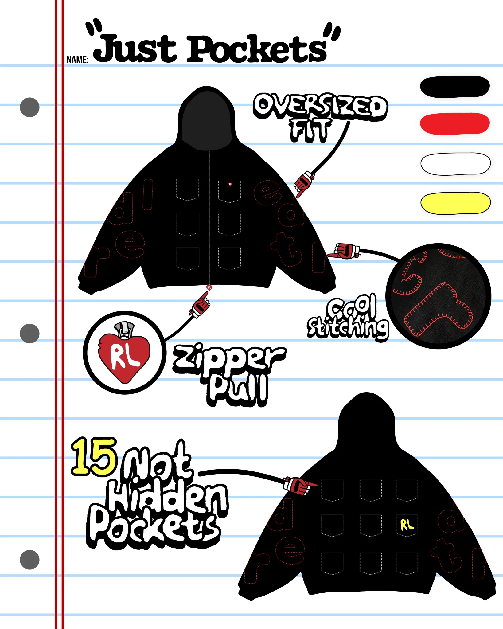 Just Pockets Scattered Zip Up - Image 3