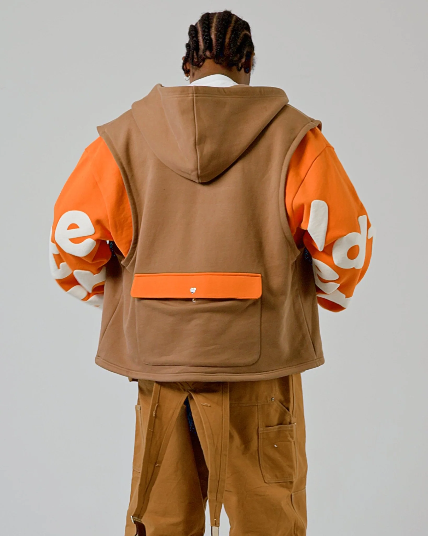 Red Letters Utility Vest Scattered Zip Up - Image 11