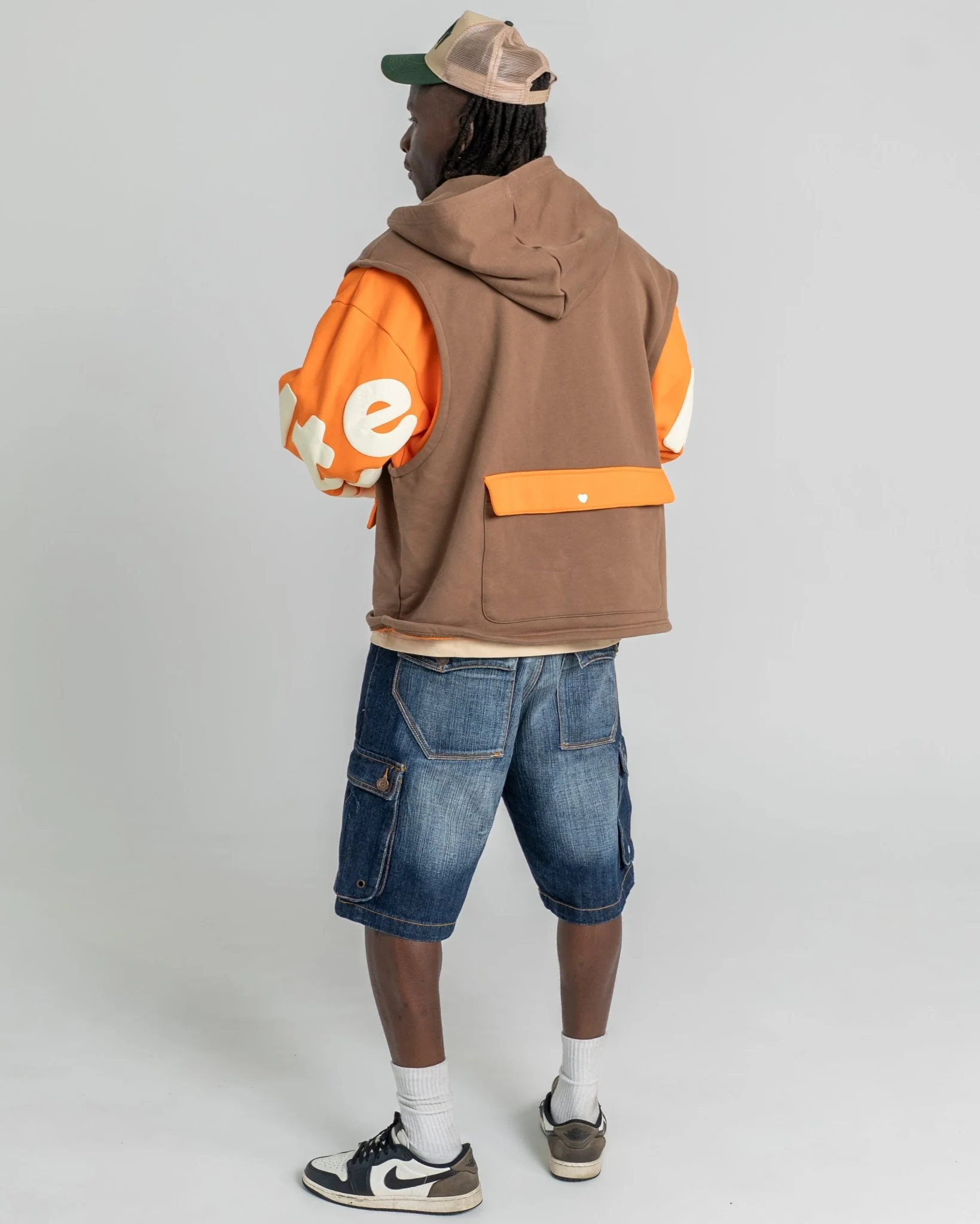 Red Letters Utility Vest Scattered Zip Up - Image 4