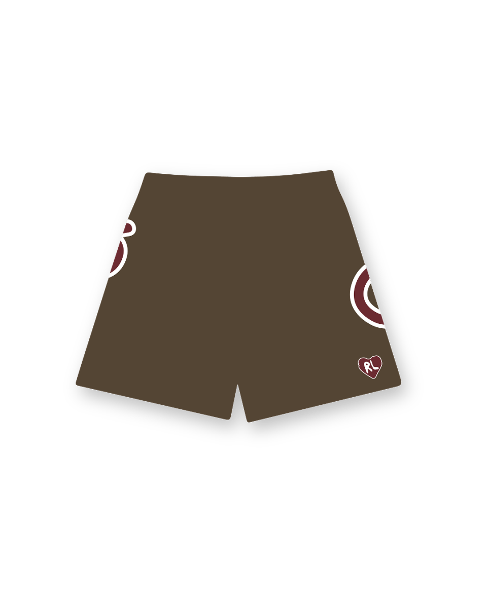 Letters Mesh Shorts - Mocha - Image 9