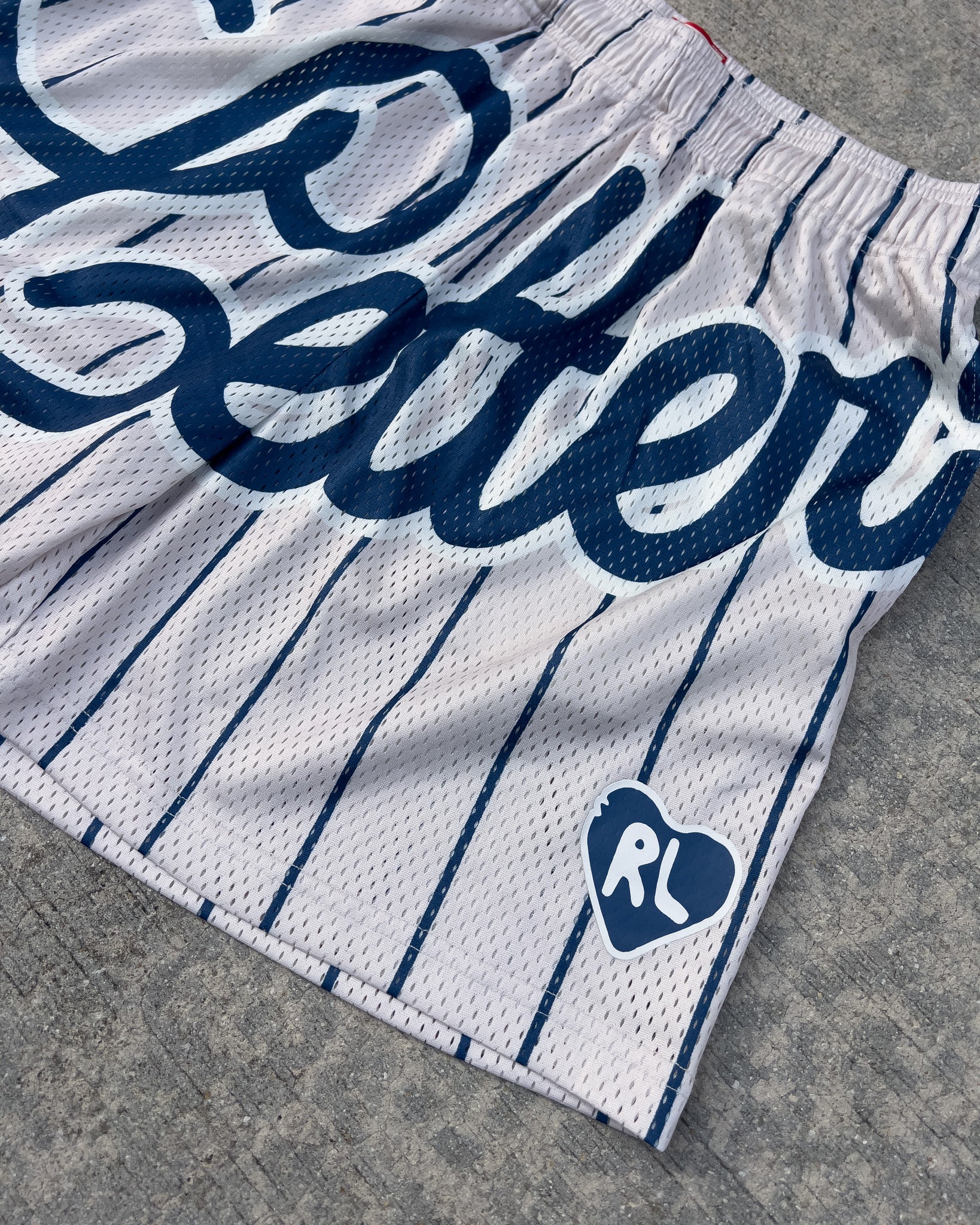 Pin Letters Mesh Shorts - Image 7