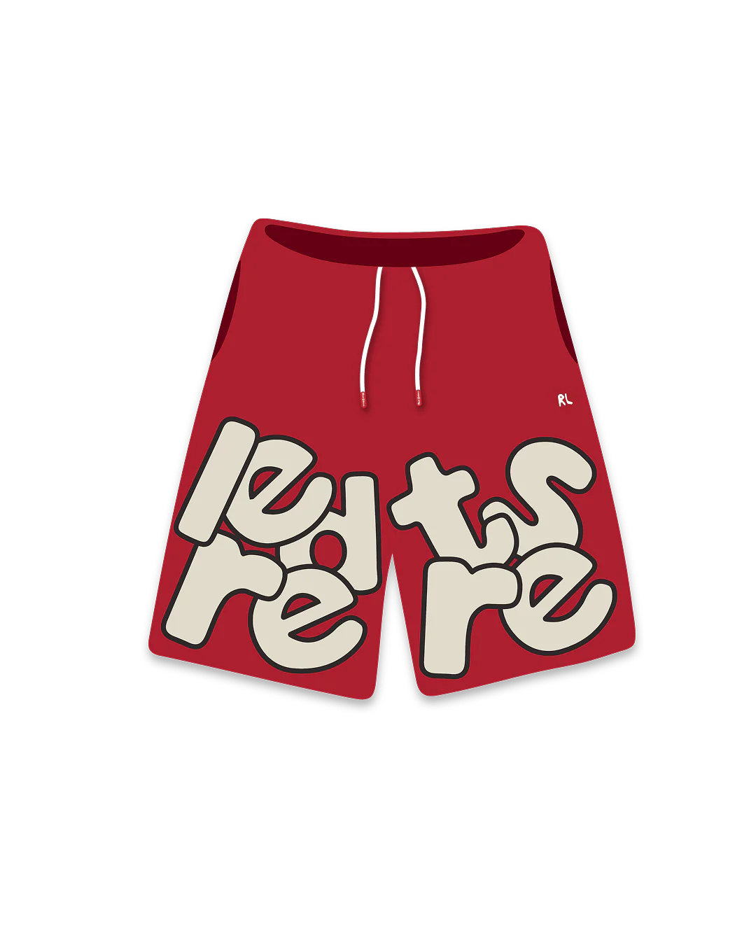Scattered Sweat Shorts - Red
