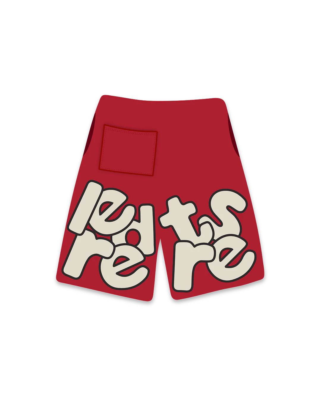 Scattered Sweat Shorts - Red - Image 3