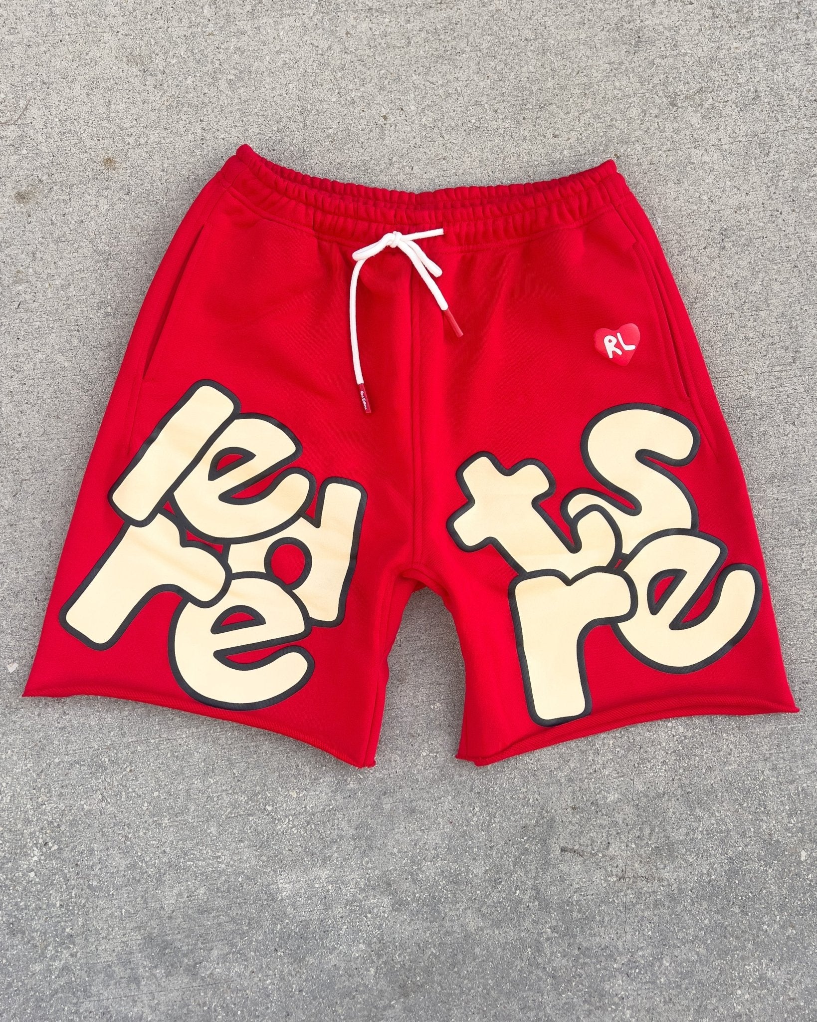 Scattered Sweat Shorts - Red - Image 7