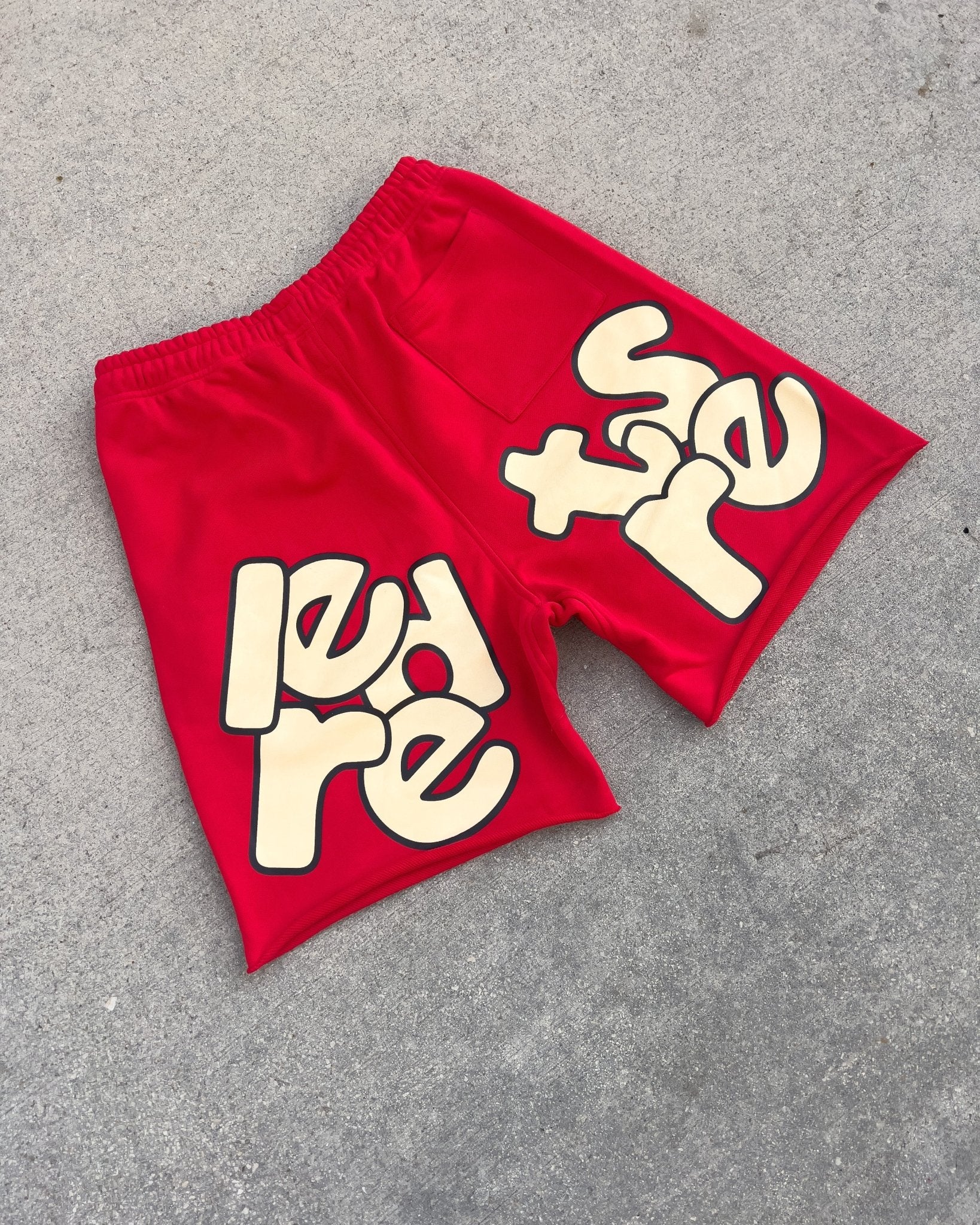 Scattered Sweat Shorts - Red - Image 8