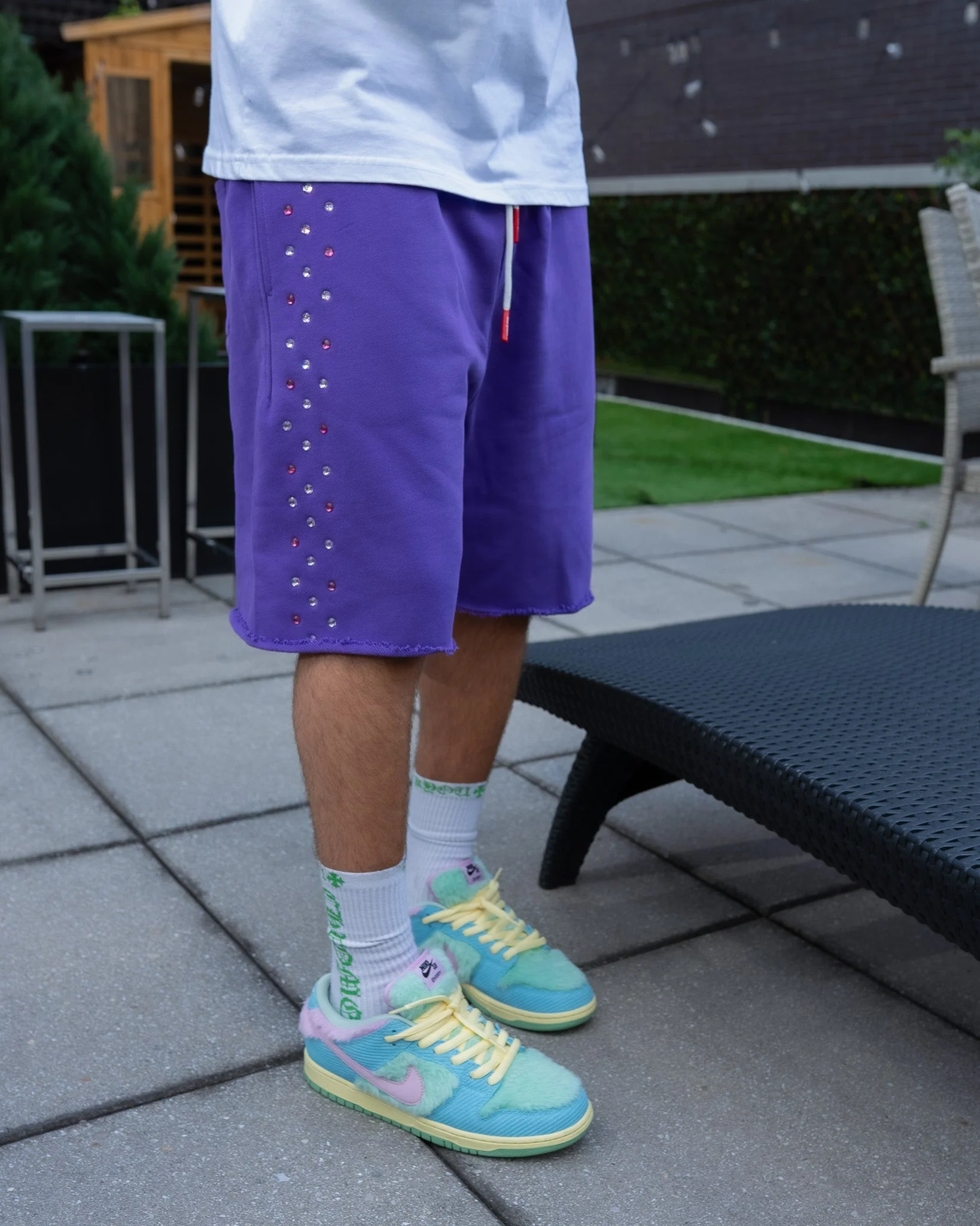 Stoned Sweat Shorts - Purple - Image 3