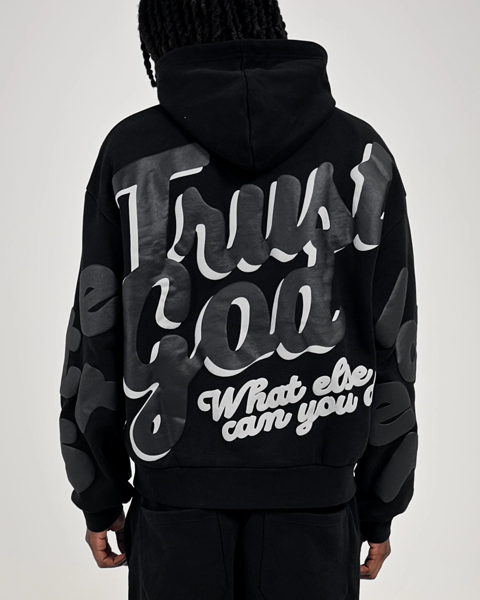Trust God Scattered Hoodie - Black - Image 5